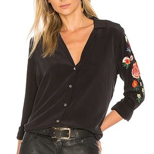 Equipment silk button down blouse